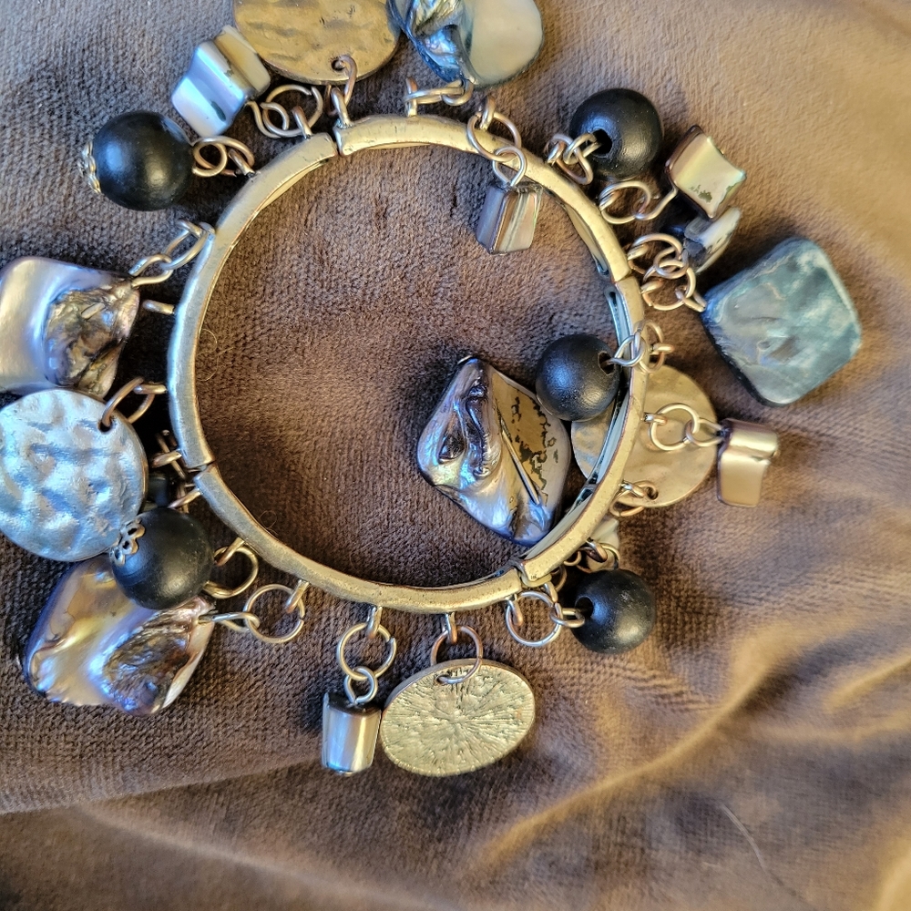 Bracelets!! Vintage bangles,  tennis bracelet, beaded,leather, gold,silver, pand